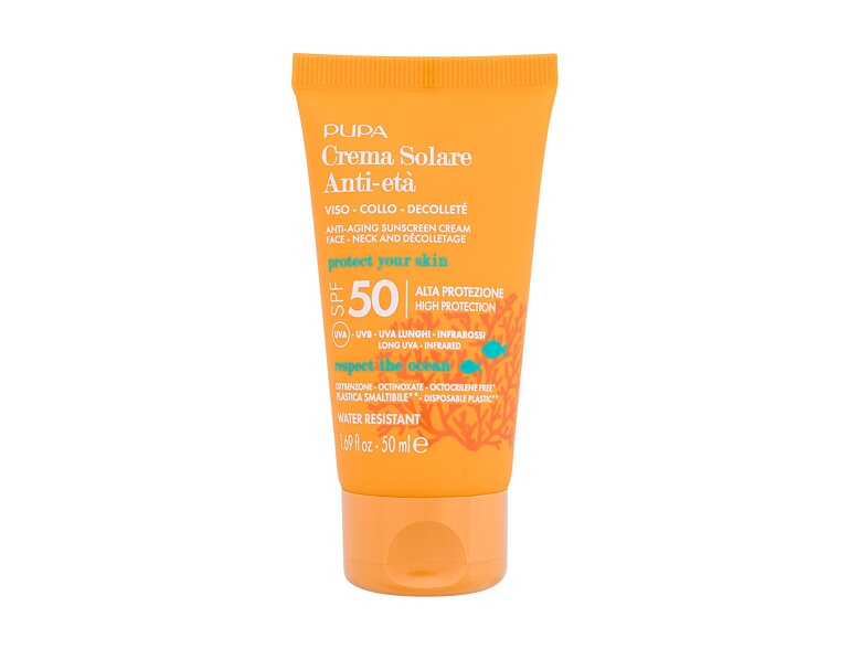 Sonnenschutz fürs Gesicht Pupa Sunscreen Anti-Aging Cream SPF50 50 ml