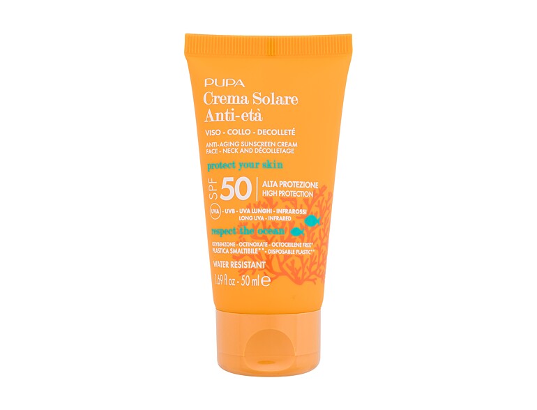 Sonnenschutz fürs Gesicht Pupa Sunscreen Anti-Aging Cream SPF50 50 ml