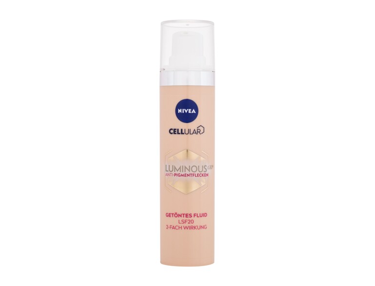 Tagescreme Nivea Luminous 630 Antispot Tinted Fluid SPF20 40 ml Beschädigte Schachtel