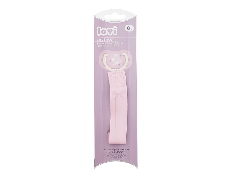 Attache sucette LOVI Baby Shower Soother Clip With Ribbon Girl 2 St.