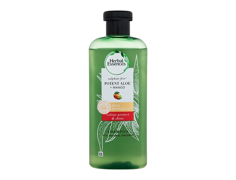 Shampoo Herbal Essences Potent Aloe + Mango Colour Protect & Shine Shampoo 380 ml