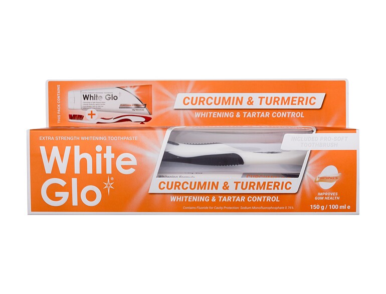 Dentifrice White Glo Curcumin & Turmeric 150 g