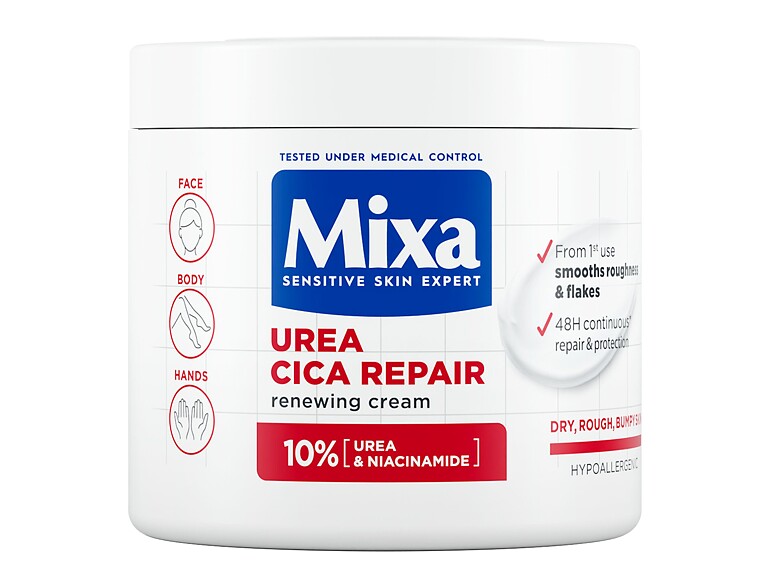 Crema per il corpo Mixa Urea Cica Repair+ Renewing Cream 400 ml