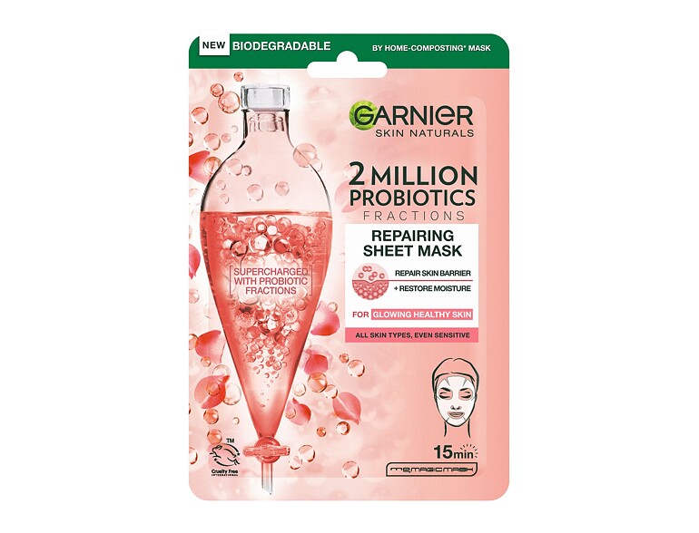 Maschera per il viso Garnier Skin Naturals 2 Million Probiotics Repairing Sheet Mask 1 St.