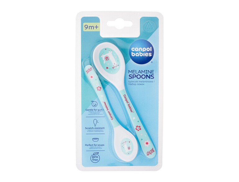 Geschirr Canpol babies Exotic Animals Melamine Spoons 9m+ Turquoise 2 St. Beschädigte Verpackung