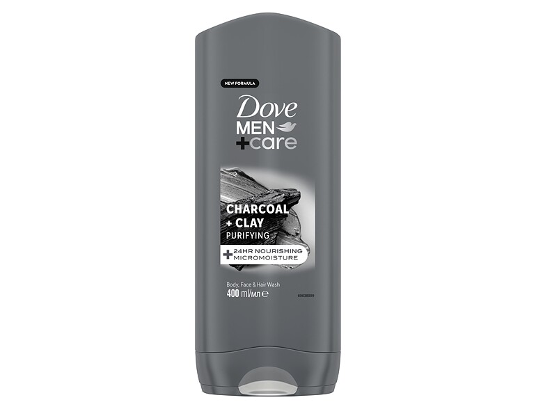 Gel douche Dove Men + Care Charcoal + Clay 400 ml