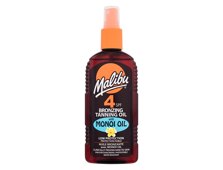 Sonnenschutz Malibu Bronzing Tanning Oil Monoi Oil SPF4 200 ml