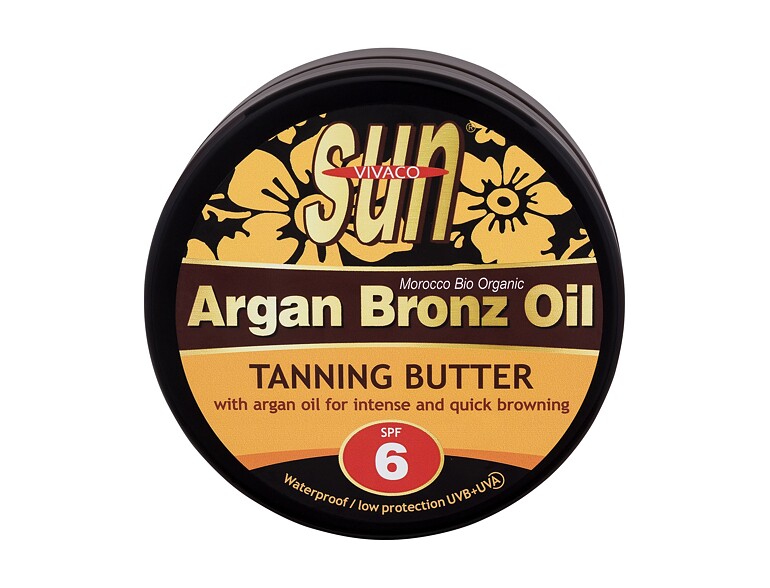 Soin solaire corps Vivaco Sun Argan Bronz Oil Tanning Butter SPF6 200 ml