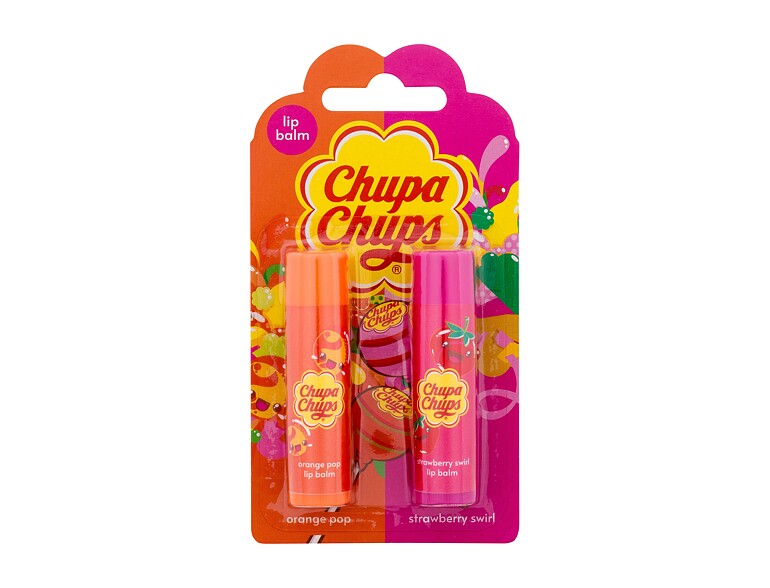 Baume à lèvres Chupa Chups Lip Balm Duo SET2 4 g emballage endommagé Sets