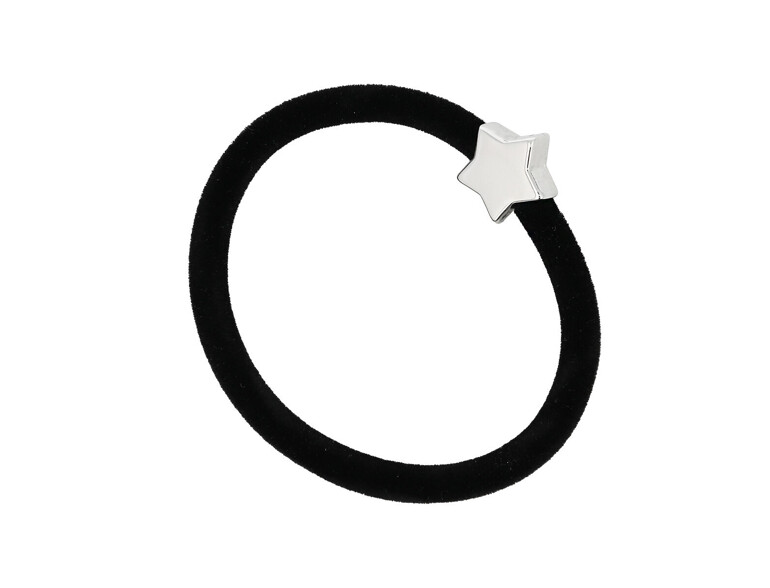 Haargummi By Eloise London Velvet Silver Star Black 1 St. Black