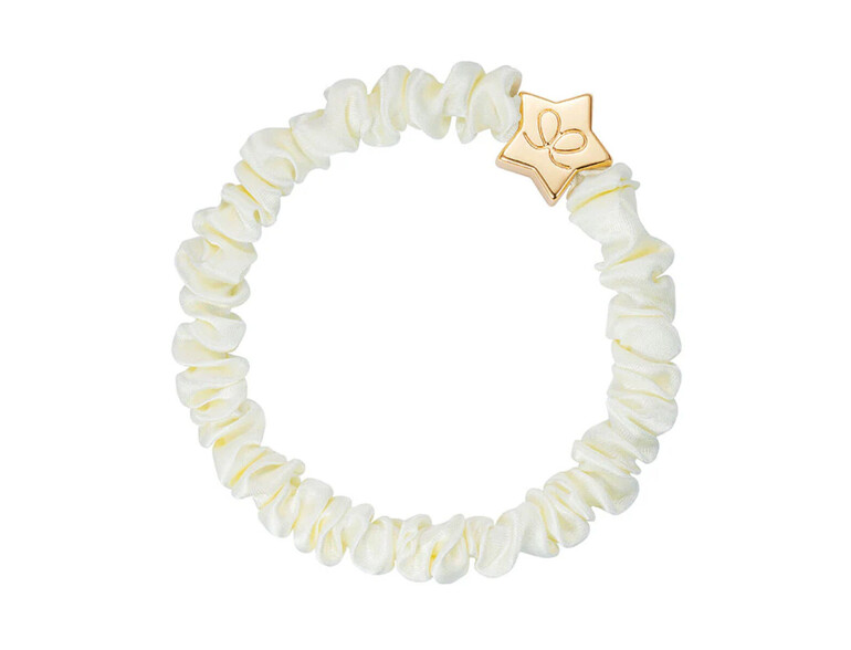 Haargummi By Eloise London Skinny Silk Scrunchie Gold Star 1 St. Cream