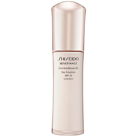 Gel visage Shiseido Benefiance Wrinkle Resist 24 Day Emulsion SPF15 75 ml boîte endommagée