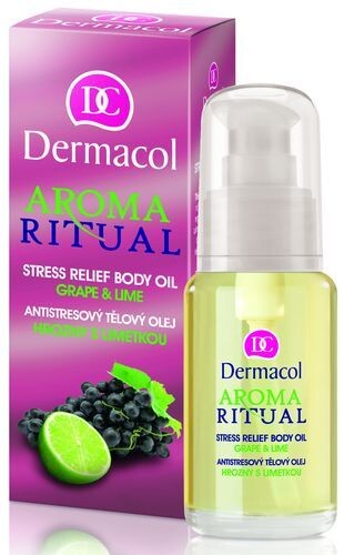 Prodotti massaggio Dermacol Aroma Ritual Stress Relief Body Oil Grape & Lime 50 ml scatola danneggia