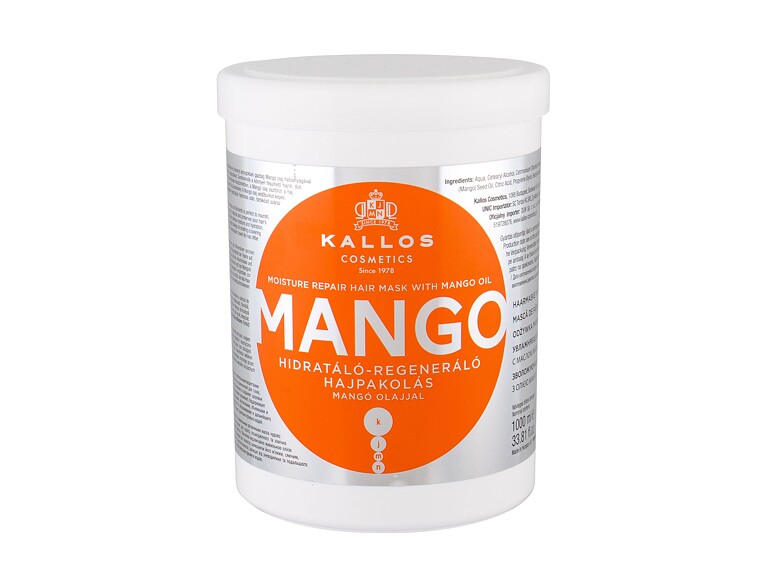 Maschera per capelli Kallos Cosmetics Mango 1000 ml