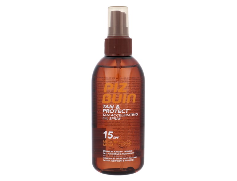 Soin solaire corps PIZ BUIN Tan & Protect Tan Accelerating Oil Spray SPF15 150 ml flacon endommagé
