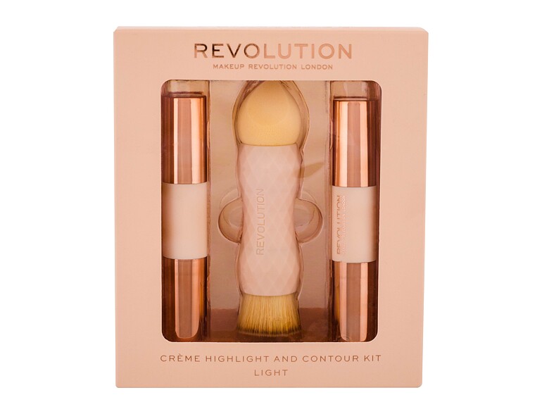 Illuminateur Makeup Revolution London Crème Highlight And Contour Kit 14 g Light boîte endommagée Se