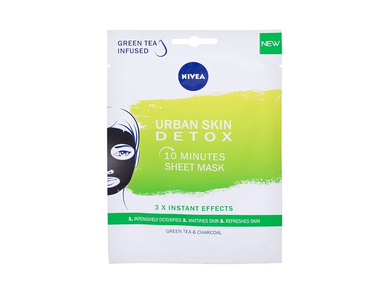 Gesichtsmaske Nivea Urban Skin Detox 10 Minutes Sheet Mask 1 St.
