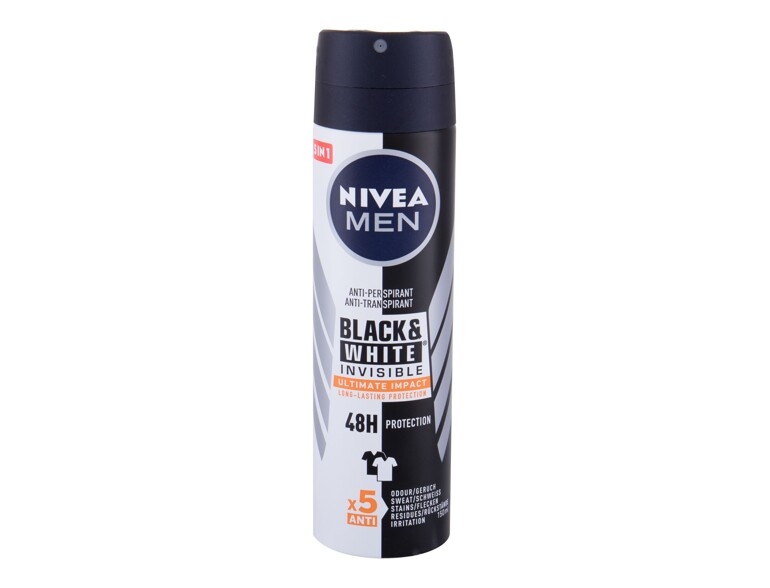 Antitraspirante Nivea Men Invisible For Black & White Ultimate Impact 48h 150 ml