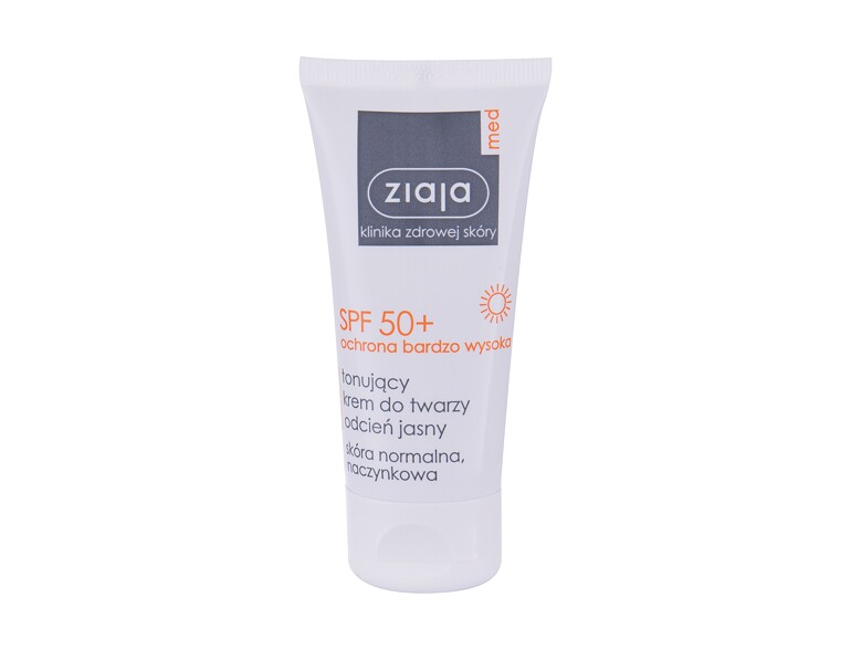 Soin solaire visage Ziaja Med Protective Tinted SPF50+ 50 ml Light