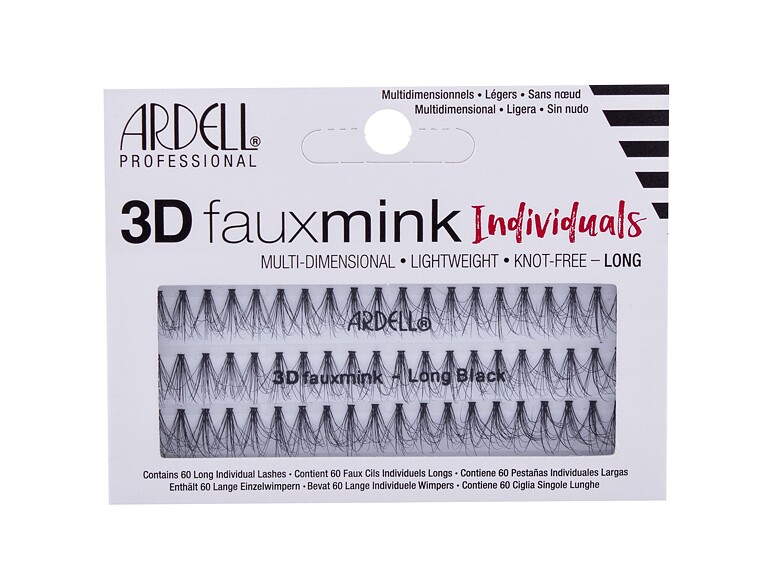 Ciglia finte Ardell 3D Faux Mink Individuals Long 60 St. Black