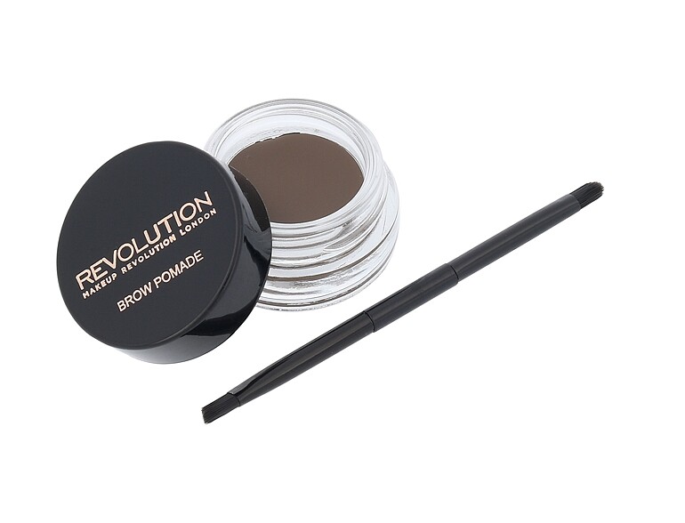 Augenbrauengel und -pomade Makeup Revolution London Brow Pomade With Double Ended Brush 2,5 g Medium Brown Beschädigte Schachtel