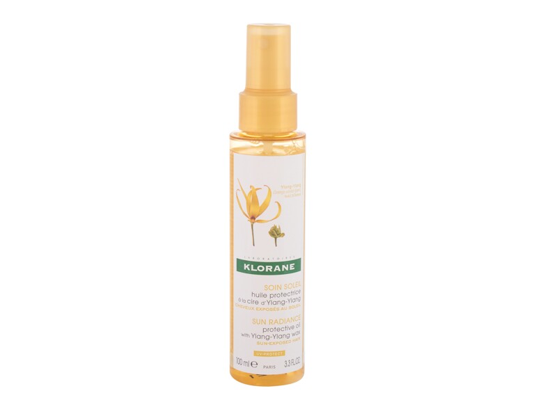 Olio per capelli Klorane Ylang-Ylang Wax Sun Radiance Protective Oil 100 ml