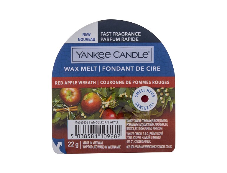 Cera profumata Yankee Candle Red Apple Wreath 22 g