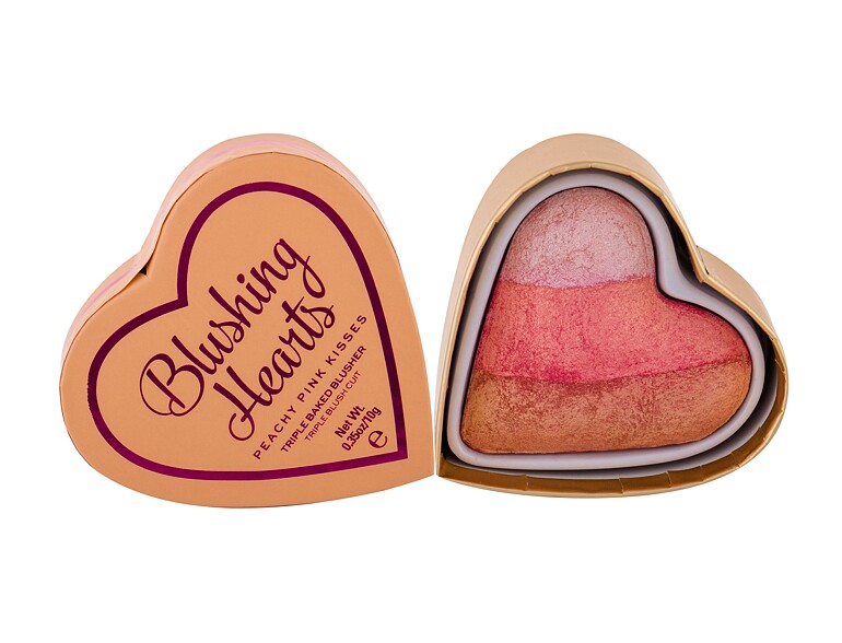 Rouge Makeup Revolution London I Heart Makeup Blushing Hearts 10 g Peachy Pink Kisses Beschädigte Schachtel