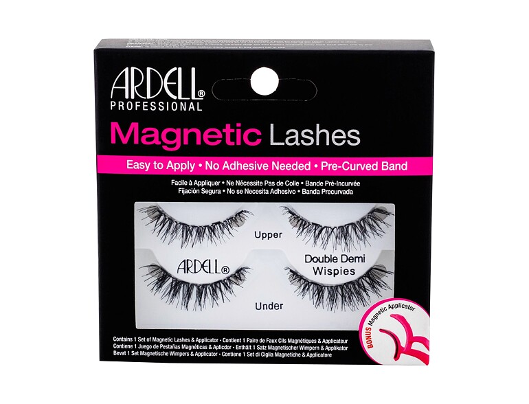 Falsche Wimpern Ardell Magnetic Double Demi Wispies 1 St. Black Beschädigte Schachtel