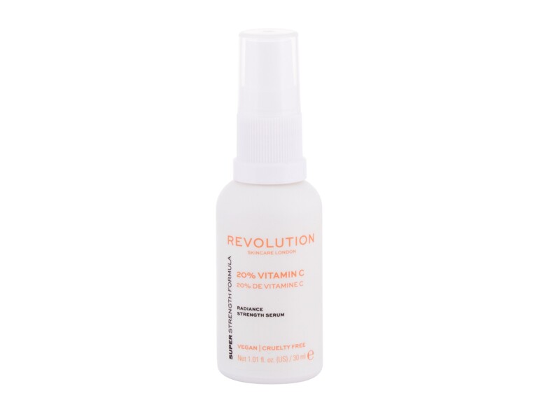 Siero per il viso Revolution Skincare Vitamin C 20% Radiance 30 ml scatola danneggiata