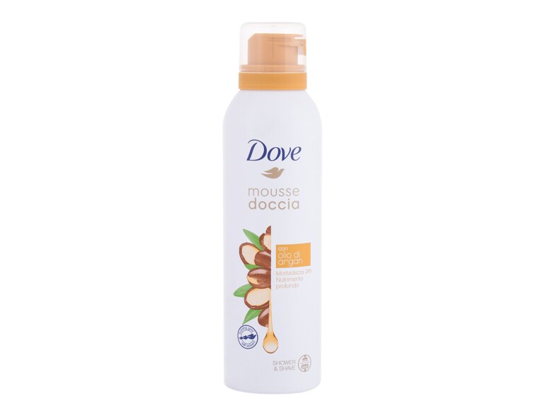 Mousse de douche Dove Shower Mousse Argan Oil 200 ml flacon endommagé