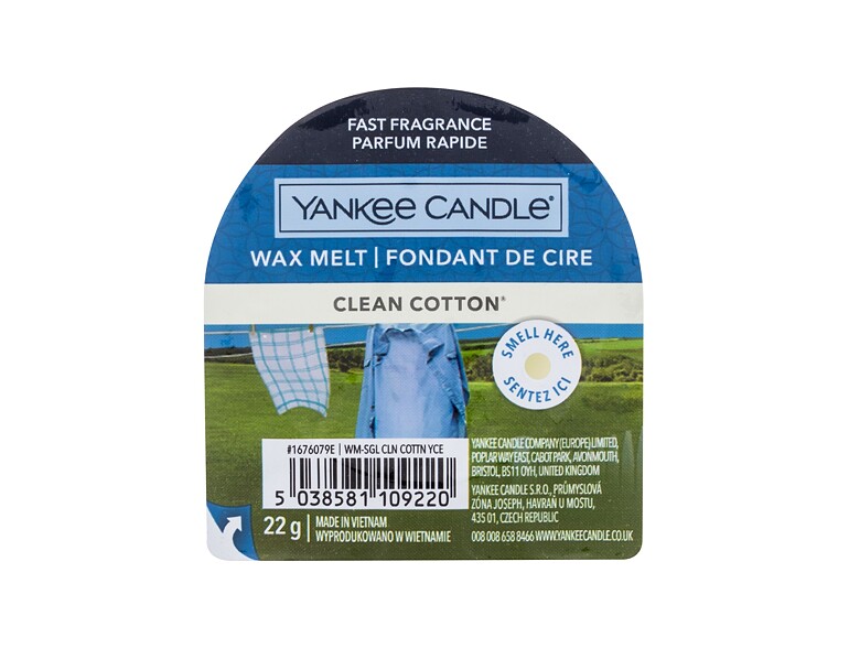 Duftwachs Yankee Candle Clean Cotton 22 g