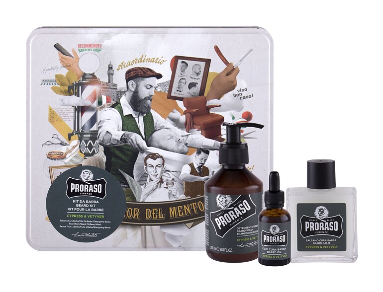 Bartshampoo PRORASO Cypress & Vetyver Beard Wash 200 ml Beschädigte Schachtel Sets