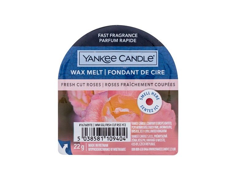 Cera profumata Yankee Candle Fresh Cut Roses 22 g confezione danneggiata
