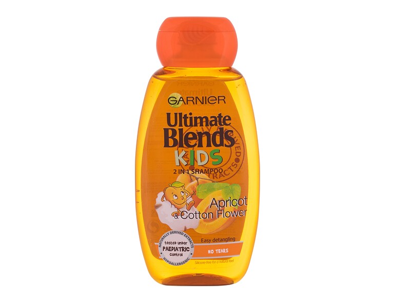 Shampooing Garnier Ultimate Blends Kids Apricot 2in1 250 ml flacon endommagé