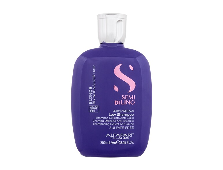 Shampoo ALFAPARF MILANO Semi Di Lino Anti-Yellow Low Shampoo 250 ml scatola danneggiata
