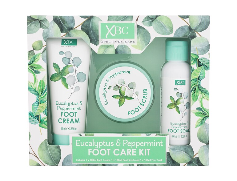 Crema per i piedi Xpel Eucalyptus & Peppermint Foot Care Kit 100 ml Sets