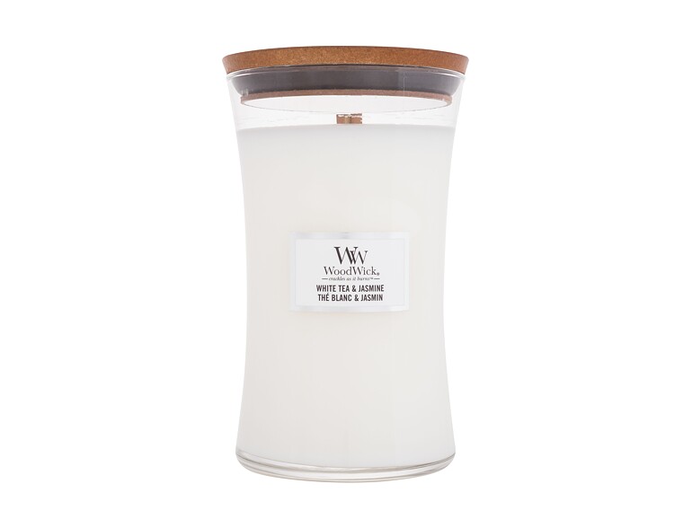 Bougie parfumée WoodWick White Tea & Jasmine 610 g emballage endommagé