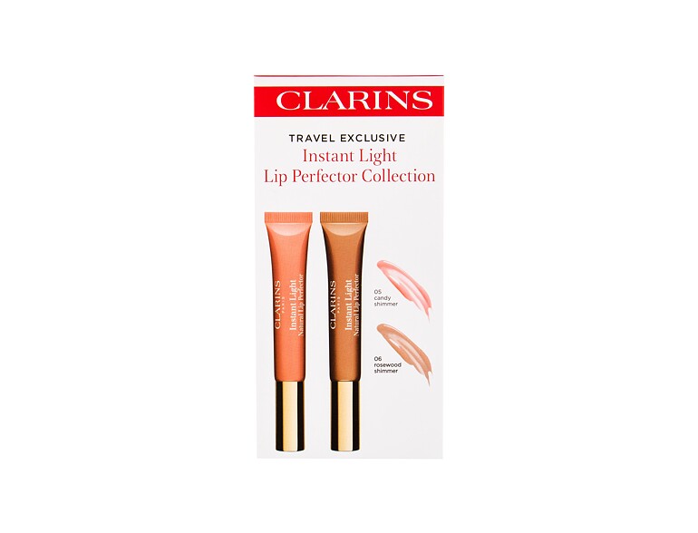 Lipgloss Clarins Instant Light Natural Lip Perfector 12 ml 05 Candy Shimmer Beschädigte Schachtel Sets