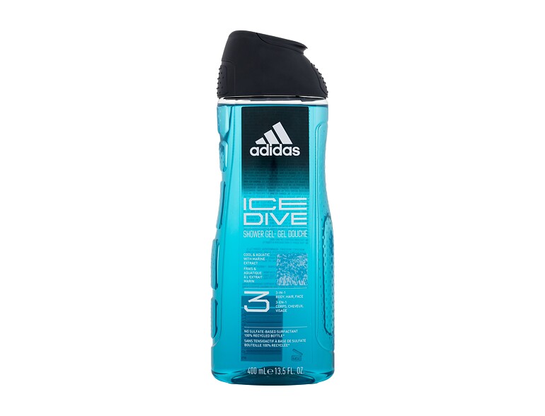 Duschgel Adidas Ice Dive Shower Gel 3-In-1 400 ml