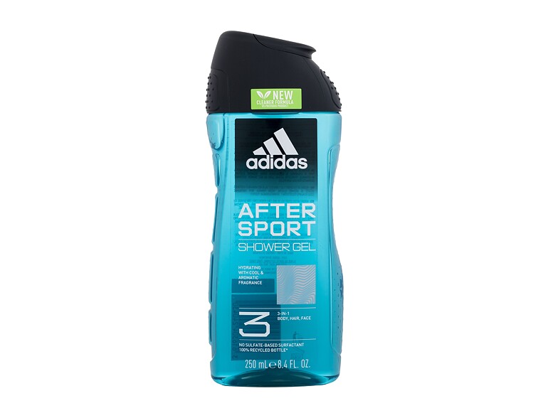 Duschgel Adidas After Sport Shower Gel 3-In-1 New Cleaner Formula 250 ml