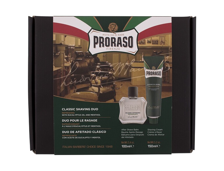 After Shave Balsam PRORASO Green Classic Shaving Duo 100 ml Beschädigte Schachtel Sets