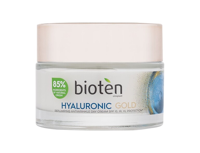Crema giorno per il viso Bioten Hyaluronic Gold Replumping Antiwrinkle Day Cream SPF10 50 ml