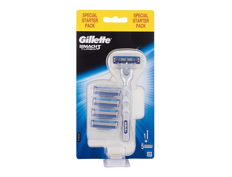 Rasierer Gillette Mach3 Turbo 1 St. Beschädigte Schachtel