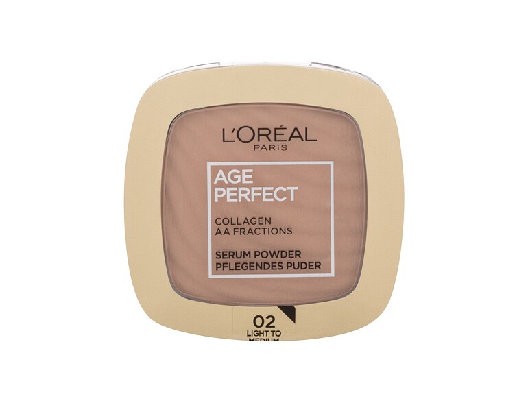 Puder L'Oréal Paris Age Perfect Serum Powder 9 g 02 Light To Medium Beschädigte Schachtel