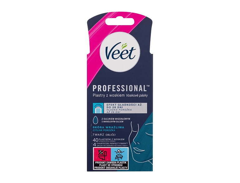 Produit dépilatoire Veet Professional Wax Strips Face Sensitive Skin 40 St.