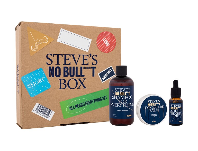 Shampoo Steve´s No Bull***t All Beard Everything Set 250 ml scatola danneggiata Sets