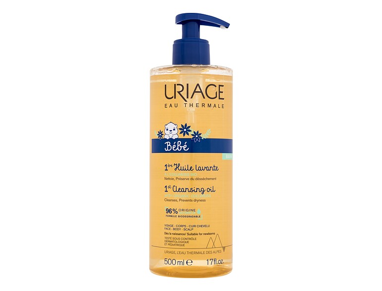 Olio gel doccia Uriage Bébé 1st Cleansing Oil 500 ml