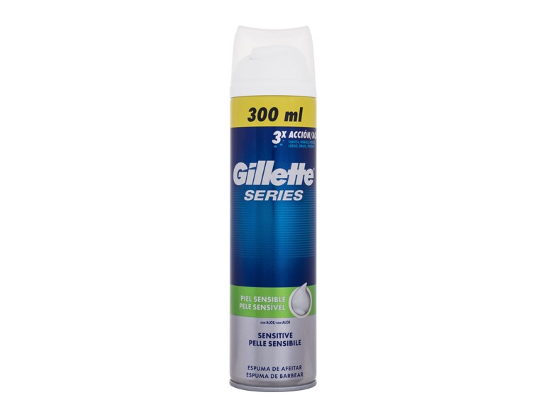Rasierschaum Gillette Series Sensitive 300 ml Beschädigtes Flakon