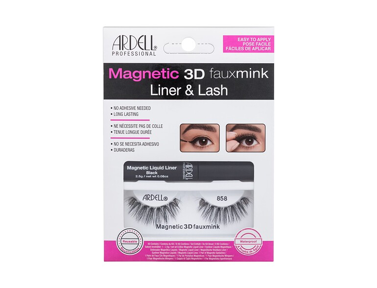 Faux cils Ardell Magnetic 3D Faux Mink 858 1 St. Black boîte endommagée